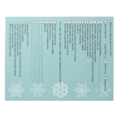 Winter Driving Checklistメモ帳 ノートパッド (正面)