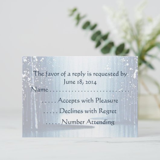 Winter Egrets RSVPカード (スタンド正面)