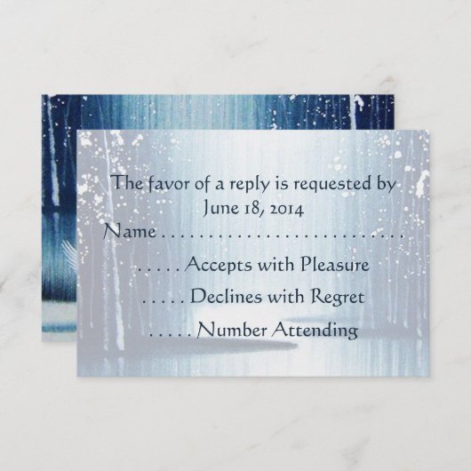 Winter Egrets RSVPカード (正面/裏面)