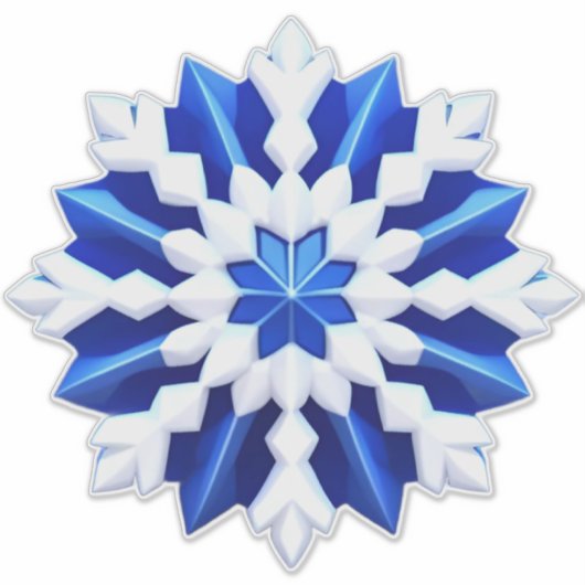❄️ Winter Elegance Frost Snowflake Art シール (正面)