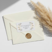 Winter Elegance with Cream Bow Address Label ラベル