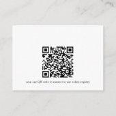 Winter elegant Bridal shower QR code for registry  エンクロージャーカード (裏面)