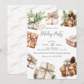 Winter Elegant Holiday Party 招待状 (正面/裏面)