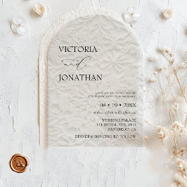 Winter Elegant Simple Wedding アクリル招待状