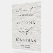 Winter Elegant Snowflakes Wedding Welcome アクリルサイン (傾斜)