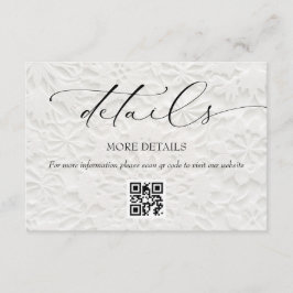 Winter Elegant Wedding Details エンクロージャーカード