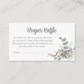 Winter Eucalyptus Diaper Raffle Tickets エンクロージャーカード (正面)