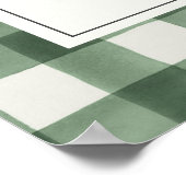 Winter Evergreen and Plaid Baby Shower Welcome ポスター (角)