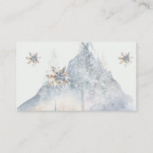 Winter Evergreen Pine Tree Diaper Raffle Ticket エンクロージャーカード (裏面)