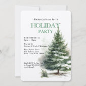 Winter Everygreen Tree HOLIDAY PARTY 招待状 (正面)
