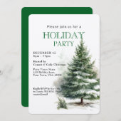 Winter Everygreen Tree HOLIDAY PARTY 招待状 (正面/裏面)