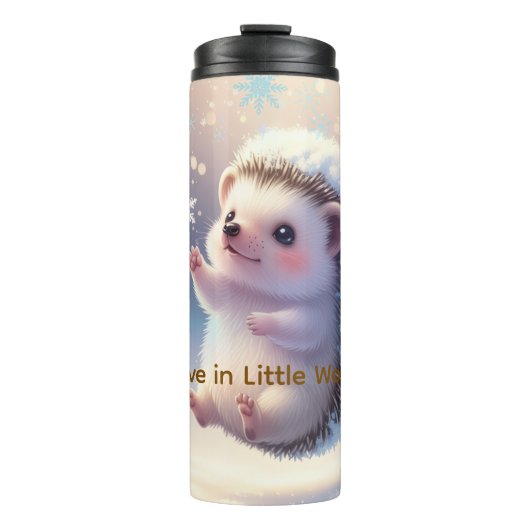 Winter Fairy Hedgehogs  – Cute Snowflake  タンブラー (正面)