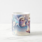 Winter Fairy Hedgehogs Mug – Cute Snowflake  コーヒーマグカップ (中央)