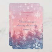 Winter Fairy Tale Thank You Card, Romantic  サンキューカード (正面/裏面)