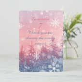 Winter Fairy Tale Thank You Card, Romantic  サンキューカード (スタンド正面)