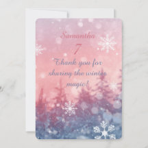 Winter Fairy Tale Thank You Card, Romantic 
