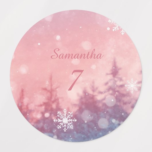 Winter Fairy Tale Waterproof Labels, Enchanted ラベル (デザイン2)