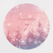 Winter Fairy Tale Waterproof Labels, Enchanted ラベル (デザイン1)