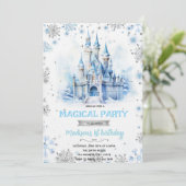 Winter Fairytale Castle party invitation 招待状 (スタンド正面)