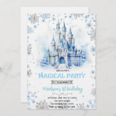 Winter Fairytale Castle party invitation 招待状 (正面/裏面)