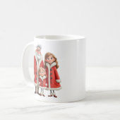 Winter Family Premium Cozy 3D Pixar Watercolor コーヒーマグカップ (正面左)