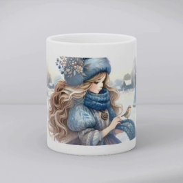 Winter Fantasy Princess in a Snowy Fairytale Lands コーヒーマグカップ