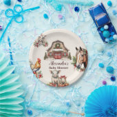 Winter Farm Animals Christmas ペーパープレート (パーティー)