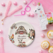 Winter Farm Animals Christmas ペーパープレート (パーティー)