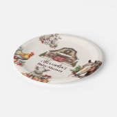 Winter Farm Animals Christmas ペーパープレート (アングル)