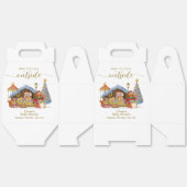 Winter Farmer Market Teddy Bear Baby Shower  フェイバーボックス (見開き)