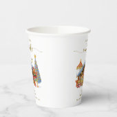 Winter Farmer Market Teddy Bear Baby Shower 紙コップ (左)