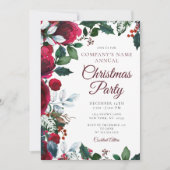 Winter Festive Floral Work Christmas Party  招待状 (正面)