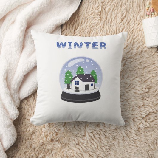 Winter Fidget Spinner Throw Pillow クッション (ブランケット)