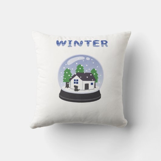 Winter Fidget Spinner Throw Pillow クッション (裏面)