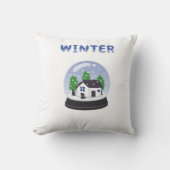 Winter Fidget Spinner Throw Pillow クッション (正面)