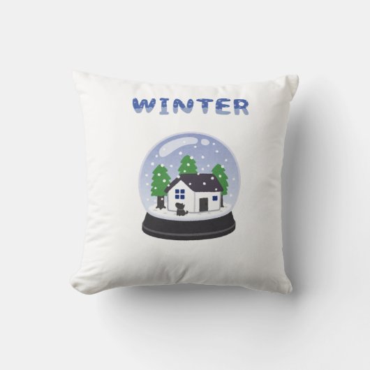 Winter Fidget Spinner Throw Pillow クッション (正面)