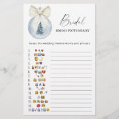 Winter flora bridal shower emoji pictionary game (正面)