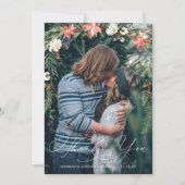 Winter Floral | ウェディング 写真 オーバーレイ サンクスカード サンキューカード (正面)