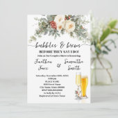 Winter Floral Bubbles & Brews Shower 招待状 (スタンド正面)