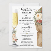 Winter Floral Bubbles Brunch & Bloom Bridal Shower 招待状 (正面)