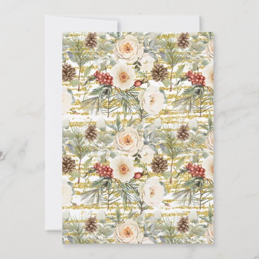 Winter Floral Bubbles Brunch & Bloom Bridal Shower 招待状 (裏面)