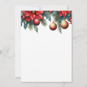 Winter Floral Christmas Ornament Exchange Party 招待状 (裏面)