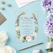 Winter Floral Merry Little Christmas Party アクリル招待状 (インサイチュ (ウェディング))