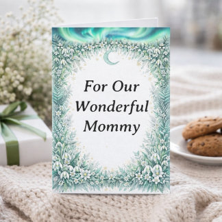 Winter Floral Mother’s Day Card for Wonderful Mom カード