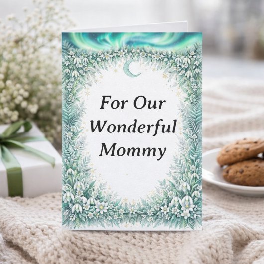 Winter Floral Mother’s Day Card for Wonderful Mom カード