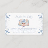 Winter Floral Snowball Books For Baby Shower  エンクロージャーカード (正面)