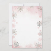 Winter Floral Snowflake royal fiveness Birthday 招待状 (裏面)