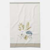 Winter Floral Watercolor Botanical キッチンタオル (縦)
