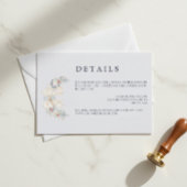Winter Floral Wedding Details Enclosure Card エンクロージャーカード