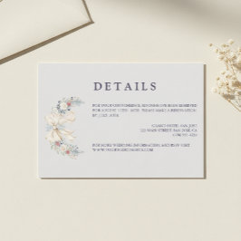 Winter Floral Wedding Details Enclosure Card エンクロージャーカード